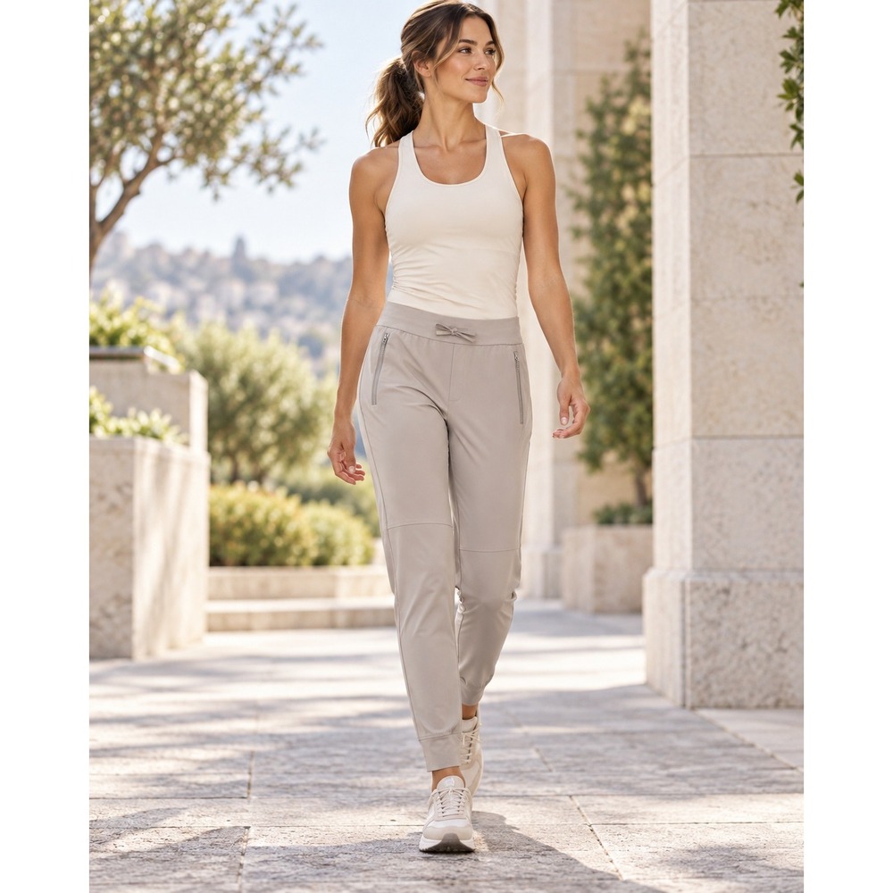 Athleta Women's 6 Tall Headlands Hybrid Trek Jogger Pants Taupe